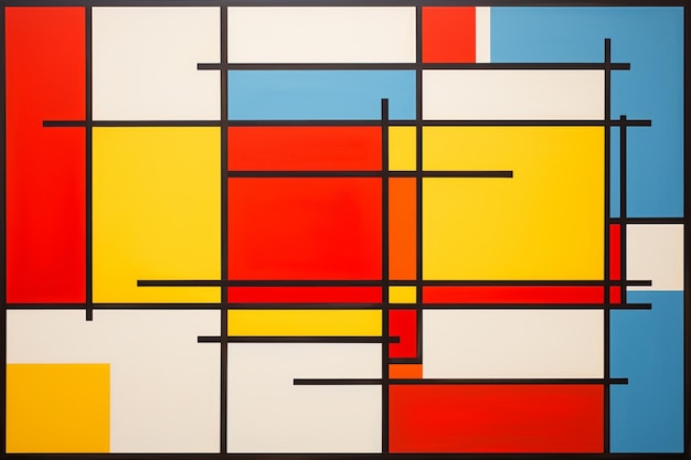un primo piano di un dipinto di un quadrato con un'ai generativa rossa