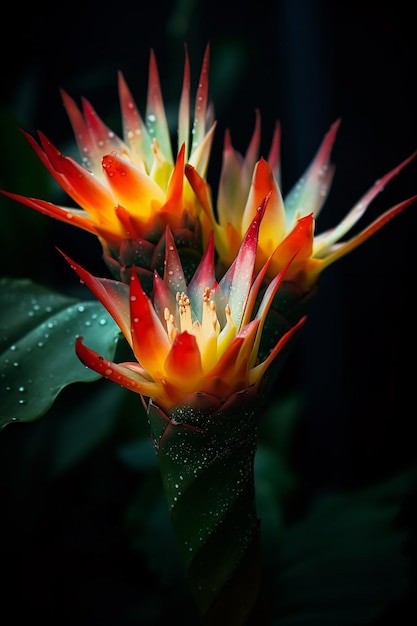 Un primo piano di un fiore con la parola regina su di esso