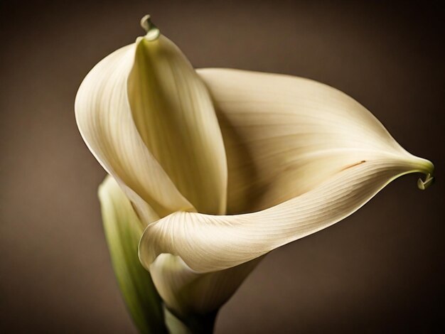 un primo piano di un fiore con la parola su di esso