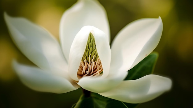 Un primo piano di un fiore di magnolia