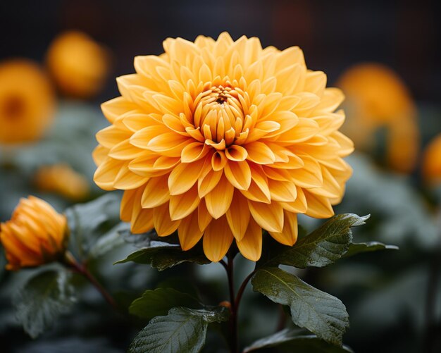 un primo piano di un fiore giallo in un giardino