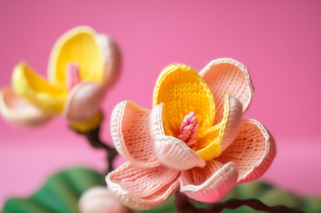 Un primo piano di un fiore rosa con la parola orchidea su di esso