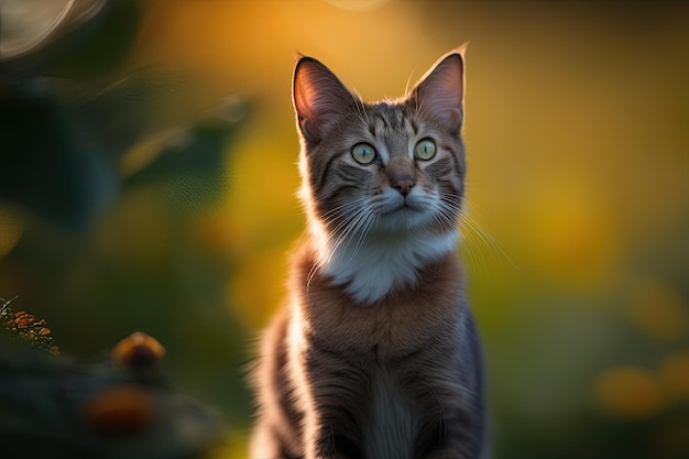 Un primo piano di un gatto