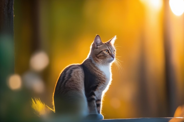 Un primo piano di un gatto