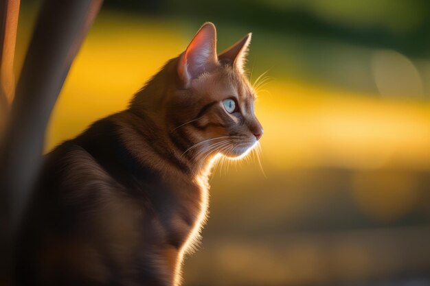 Un primo piano di un gatto