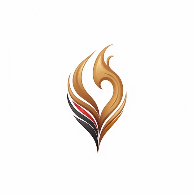 un primo piano di un logo con un fuoco su di esso generativo ai