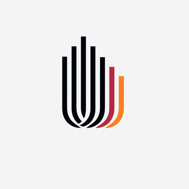 un primo piano di un logo con un gruppo di linee ai generative