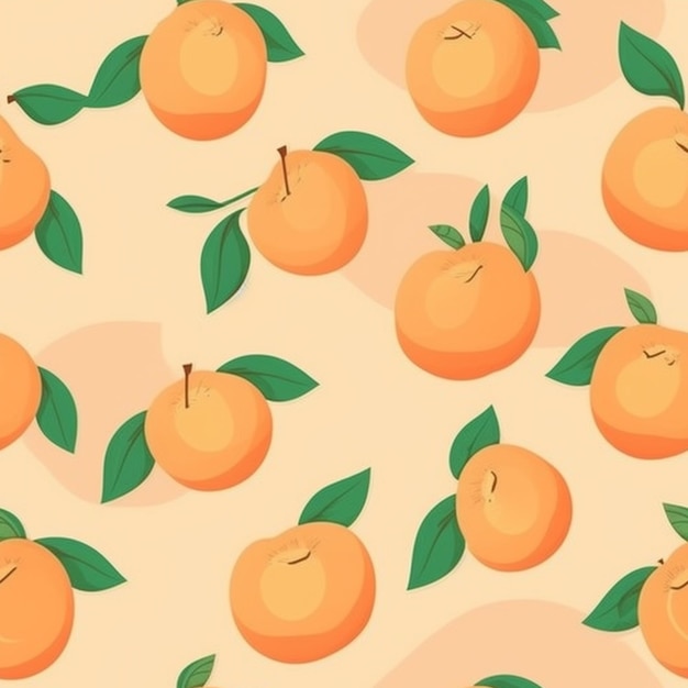 un primo piano di un mazzo di arance con foglie sopra ai generative