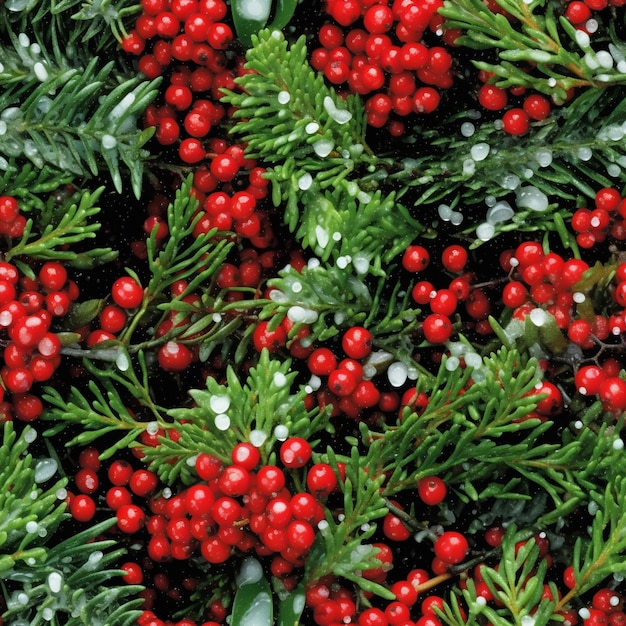 un primo piano di un mazzo di bacche rosse su un albero ai