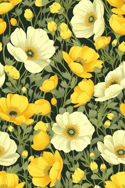 un primo piano di un mazzo di fiori gialli e bianchi ai