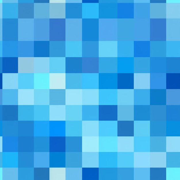 un primo piano di un modello a piastrelle blu e bianco con quadrati generativi ai