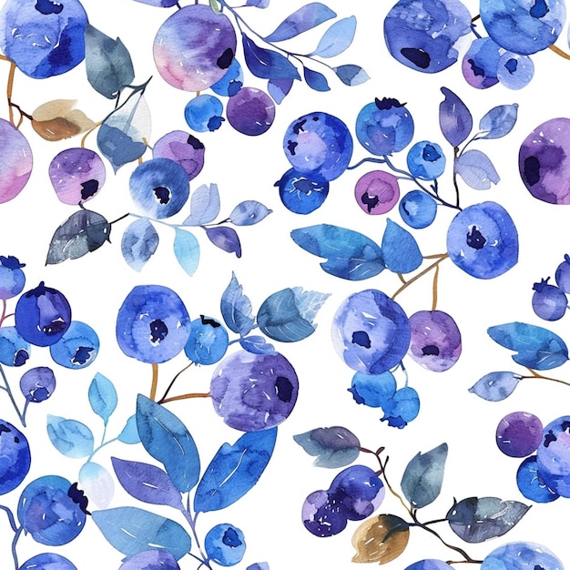 un primo piano di un modello di fiori blu e viola su uno sfondo bianco