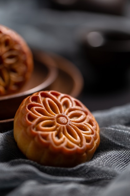 Un primo piano di un mooncake