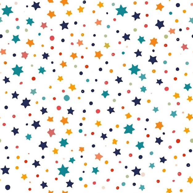 un primo piano di un motivo a stella colorato su sfondo bianco ai generativa