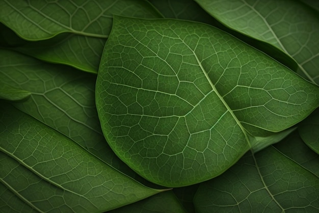 Un primo piano di un mucchio di foglie verdi foglie altamente dettagliate foglie altamente detailate foglie verdi