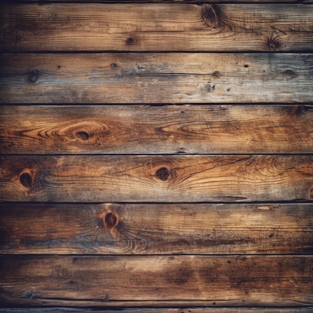 Un primo piano di un muro di legno con un sacco di buchi generativo ai