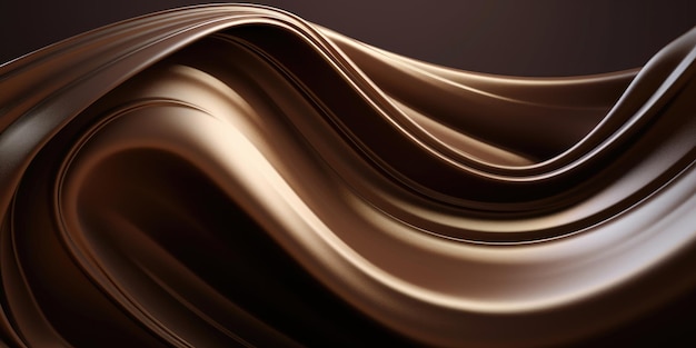 un primo piano di un'onda di cioccolato