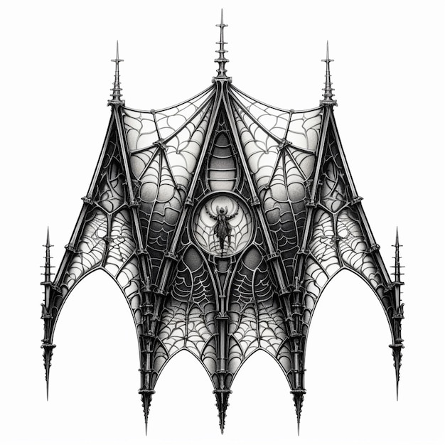 Un primo piano di un orologio su un edificio in stile gotico gotico AI Generative