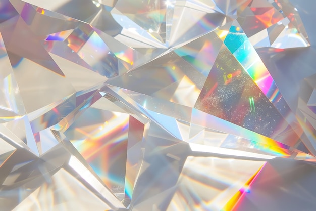 Un primo piano di un prisma a forma di diamante