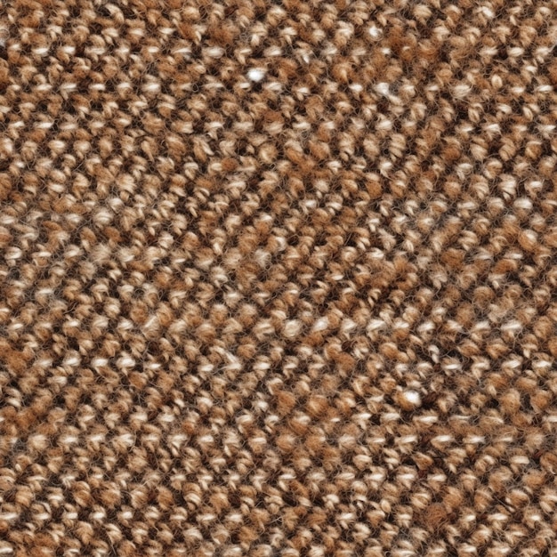 un primo piano di un tappeto marrone con una piccola quantità di ai generativi marroni e bianchi