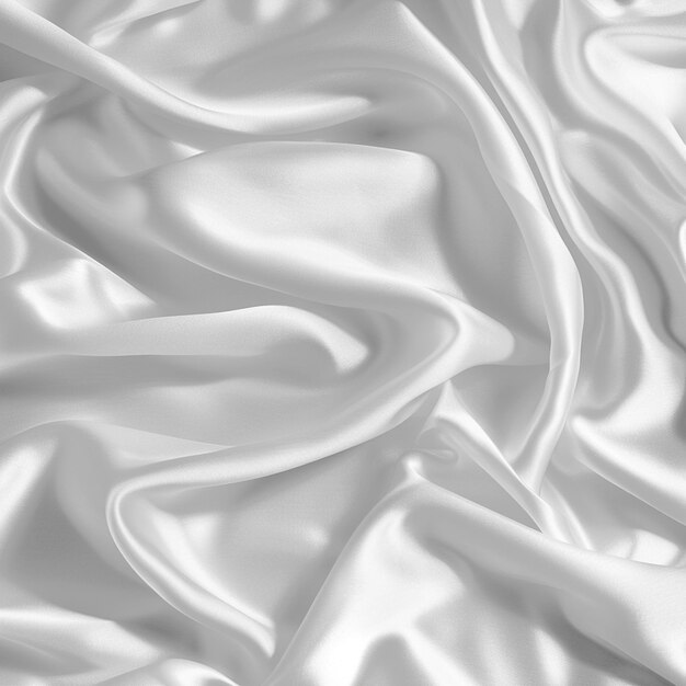 un primo piano di un tessuto di seta bianco con una grande quantità di pieghe generative ai