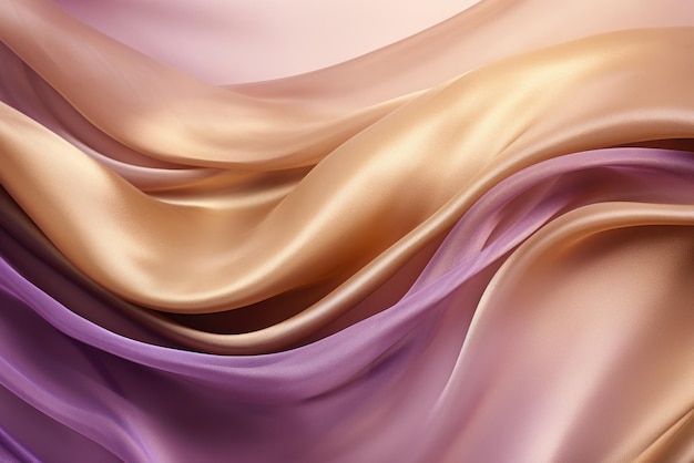 un primo piano di un vivace tessuto viola e oro con motivi intricati