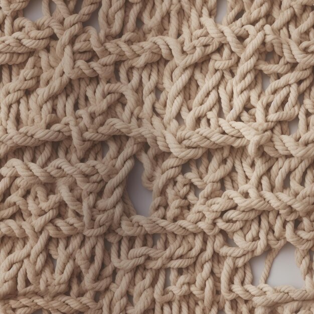 un primo piano di una coperta lavorata a maglia con un nodo generativo ai