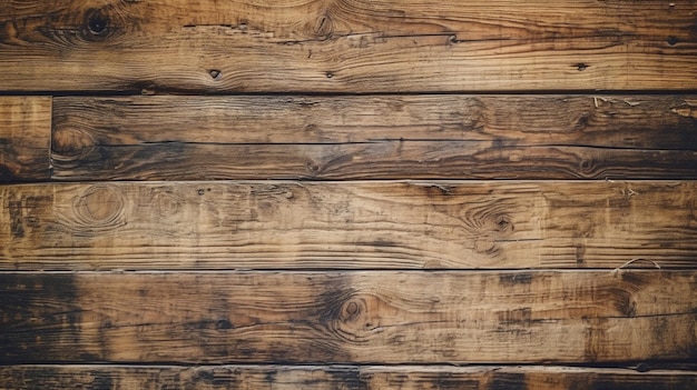un primo piano di una parete di legno con una macchia marrone generativa ai