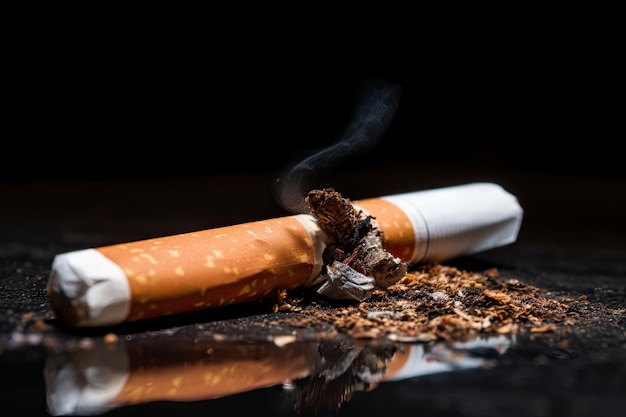 Un primo piano di una sigaretta l'oggetto più comunemente disseminato al mondo