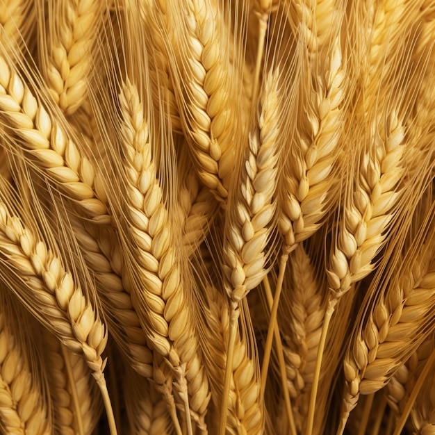 un primo piano di una testa di grano con sopra un grano