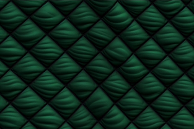 Un primo piano di una texture in pelle verde con un pattern ai generativo