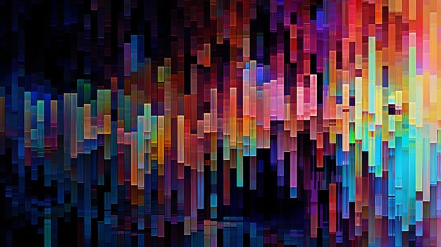 Un primo piano di uno sfondo colorato con molte linee generative ai