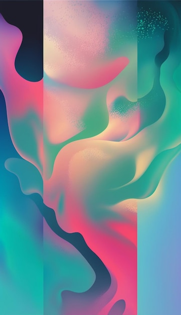 Un primo piano di uno sfondo colorato con una varietà di forme generative ai