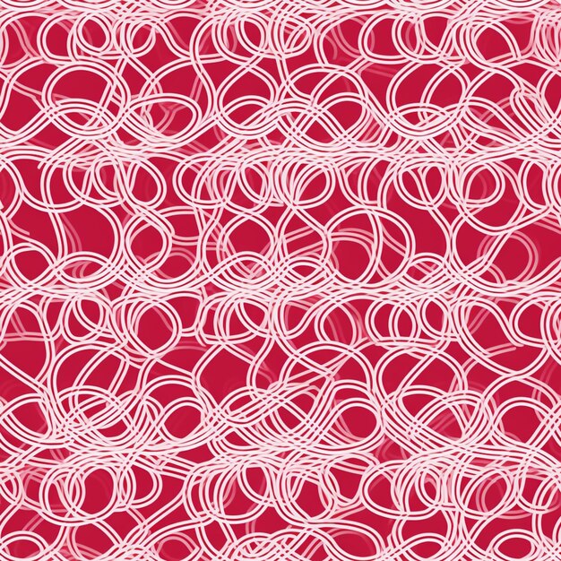 Un primo piano di uno sfondo rosso e bianco con un mucchio di cerchi generativi ai