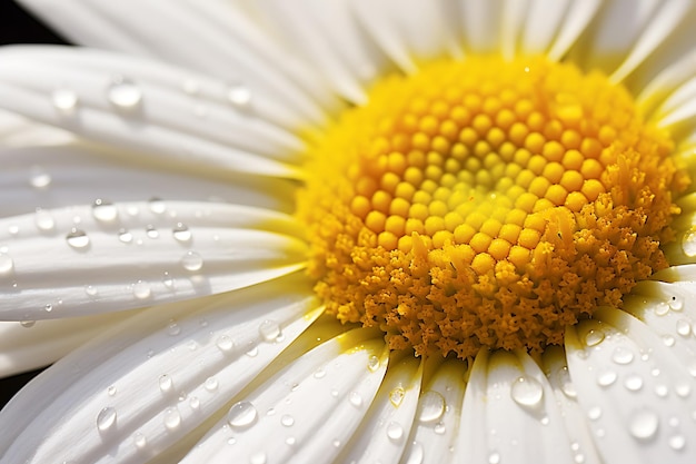 Un primo piano estremo dei petali di una margherita