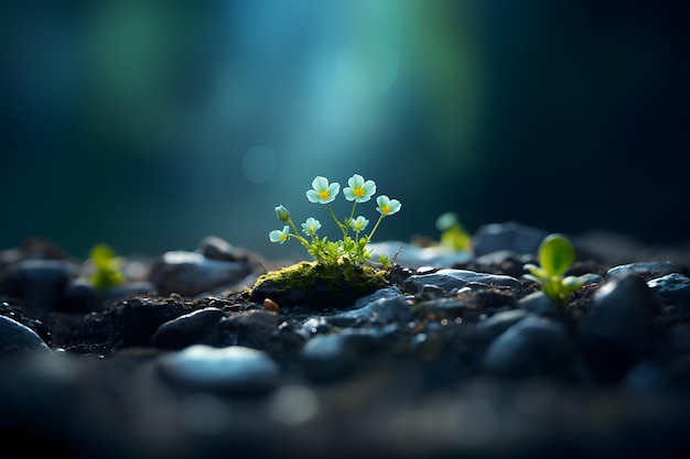 Un primo piano generato del fiore del fiore ciano