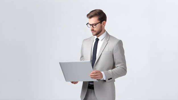 Un professionista con il laptop