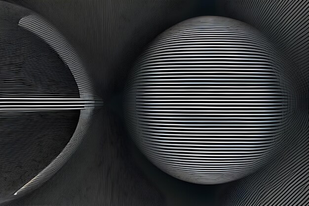 un progetto 3d vettoriale astratto nello spazio con uno sfondo scuro con trama bianca e nera ai generativa