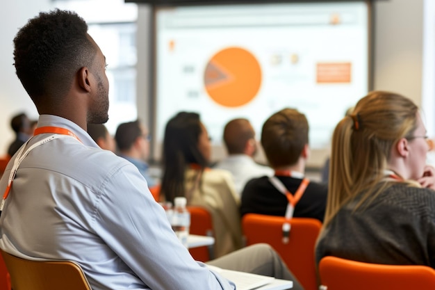 Un pubblico attento ascolta la presentazione