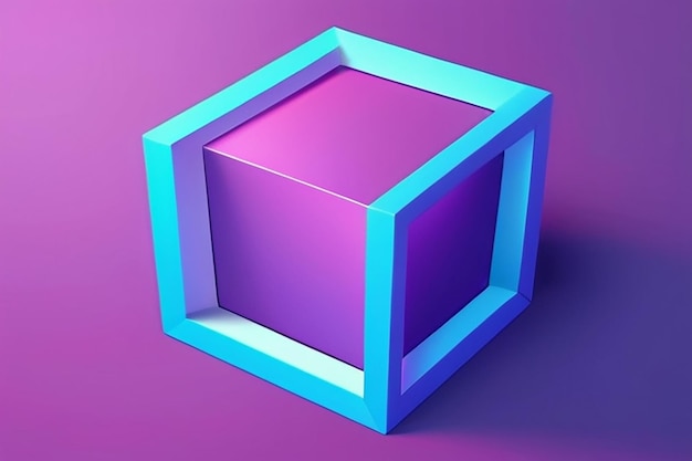 Un quadrato blu con una luce al centro