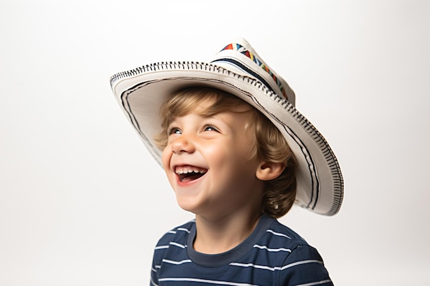 un ragazzo che indossa un cappello e sorridente