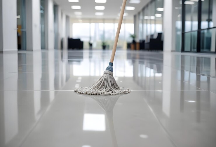 Foto un ragazzo che indossa uno zaino in piedi in una classe vuota con le braccia alzate