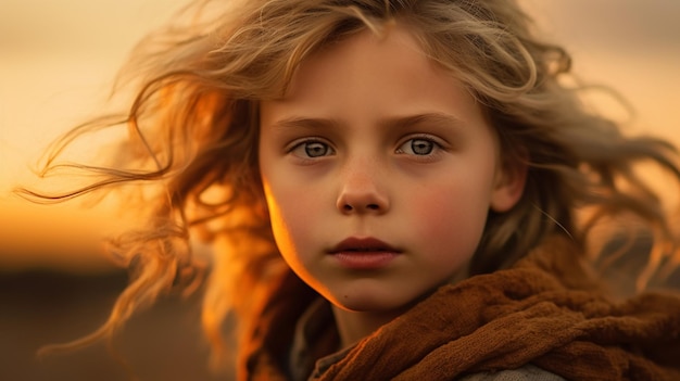 Un ragazzo con i capelli biondi guarda nella telecamera.