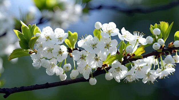 Un ramo con fiori bianchi