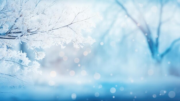 Un ramo gelido su uno sfondo invernale sereno