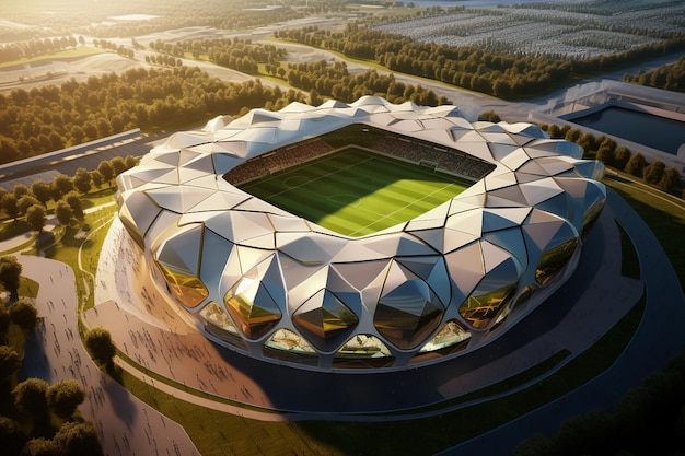 Un rendering del nuovo stadio.