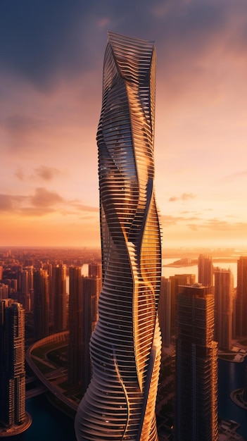 Un rendering della torre dell'arch.