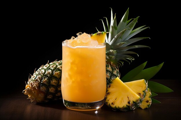 Un rinfrescante spritzer di succo di ananas con un pizzico di soda