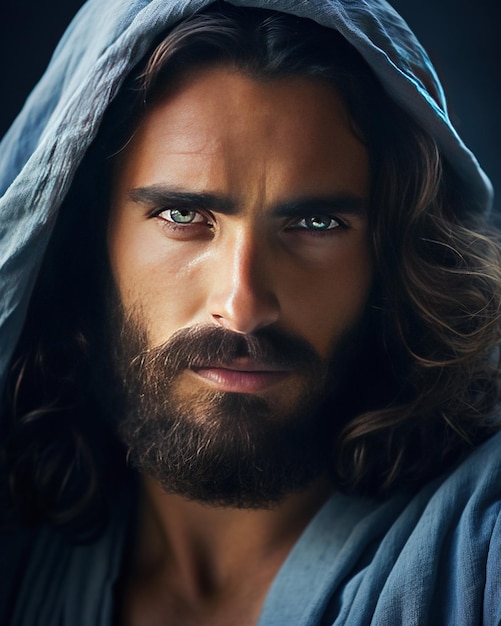Un ritratto del viso di Gesù Cristo