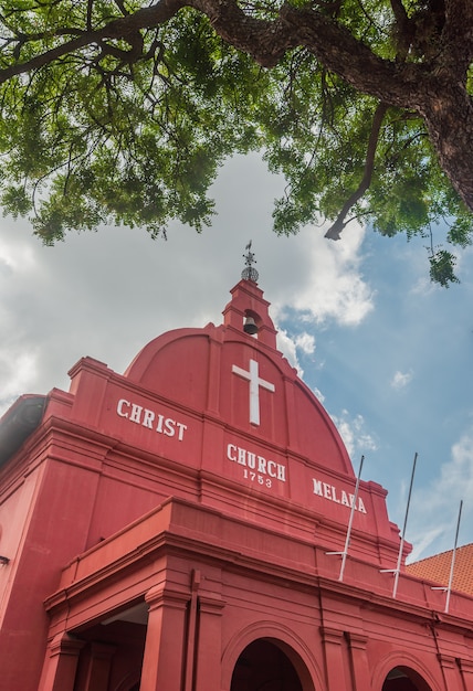 un ritratto della chiesa di Cristo a melaka, in Malesia